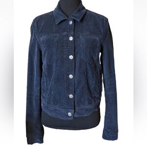 ACNE Studios Cliff Corduroy Trucker Jacket Navy Blue Size 38 Medium M